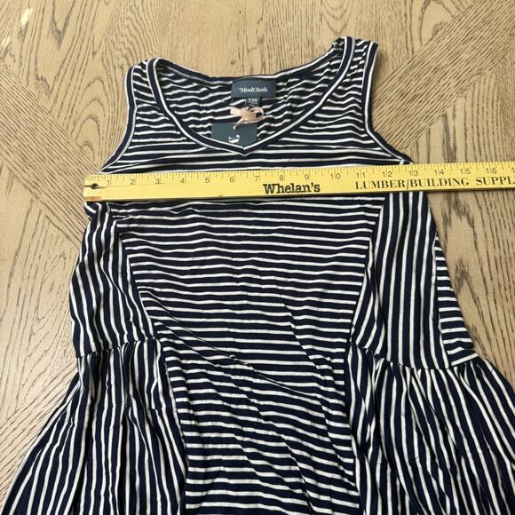 New ModCloth Women’s XXS Navy White Striped High‎ Low Tank Top - Picture 8 of 8